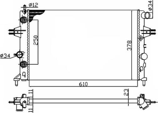 NRF 50562A - Jäähdytin,moottorin jäähdytys inparts.fi