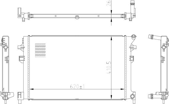 NRF 50042 - Jäähdytin,moottorin jäähdytys inparts.fi