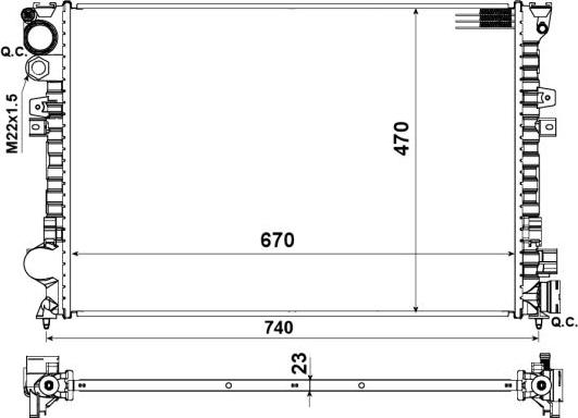 NRF 58958 - Jäähdytin,moottorin jäähdytys inparts.fi