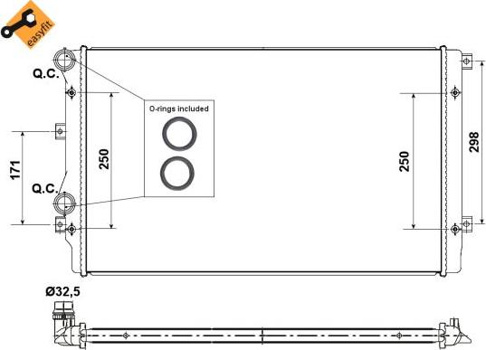 NRF 53406 - Jäähdytin,moottorin jäähdytys inparts.fi