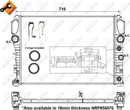 NRF 53423 - Jäähdytin,moottorin jäähdytys inparts.fi