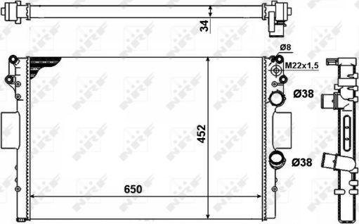 NRF 53623A - Jäähdytin,moottorin jäähdytys inparts.fi