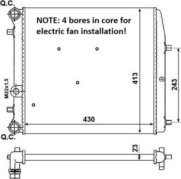 NRF 53021A - Jäähdytin,moottorin jäähdytys inparts.fi