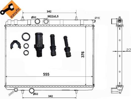 NRF 53120 - Jäähdytin,moottorin jäähdytys inparts.fi