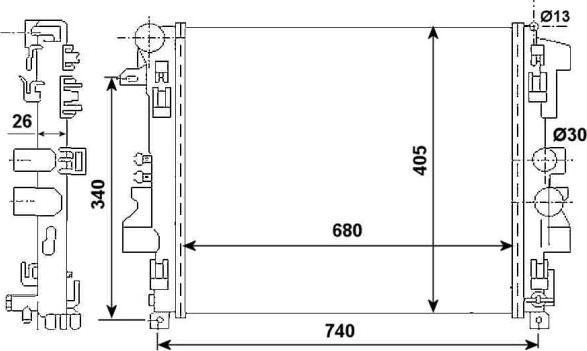 NRF 53801 - Jäähdytin,moottorin jäähdytys inparts.fi