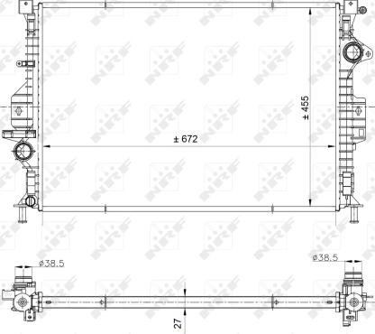 NRF 53812 - Jäähdytin,moottorin jäähdytys inparts.fi