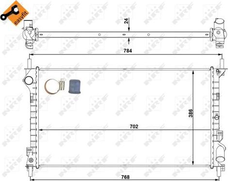 NRF 53713 - Jäähdytin,moottorin jäähdytys inparts.fi