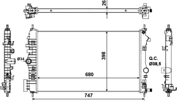 NRF 53776 - Jäähdytin,moottorin jäähdytys inparts.fi