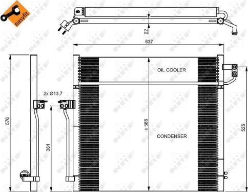 NRF 350080 - Lauhdutin, ilmastointilaite inparts.fi