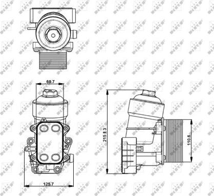 NRF 31355 - Kotelo, öljynsuodatin inparts.fi