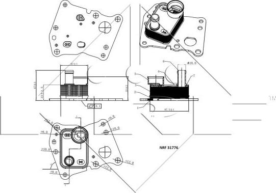 NRF 31776 - Moottoriöljyn jäähdytin inparts.fi