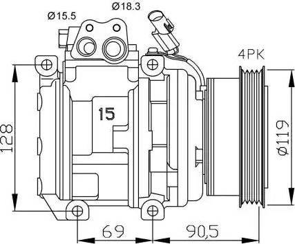 NRF 32438G - Kompressori, ilmastointilaite inparts.fi