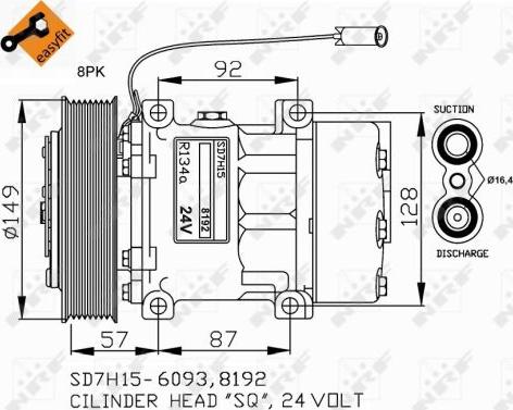 NRF 32699G - Kompressori, ilmastointilaite inparts.fi