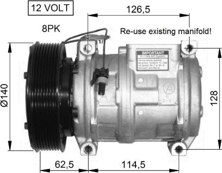 NRF 32661G - Kompressori, ilmastointilaite inparts.fi