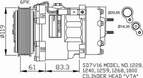 NRF 32198G - Kompressori, ilmastointilaite inparts.fi