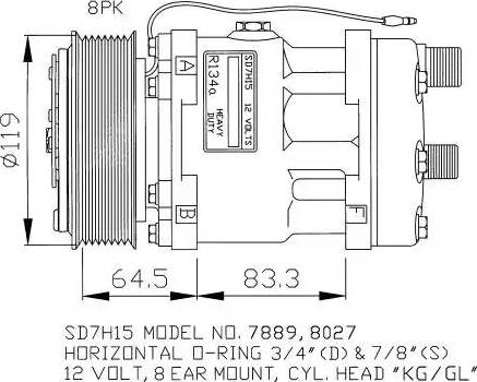 NRF 32133G - Kompressori, ilmastointilaite inparts.fi