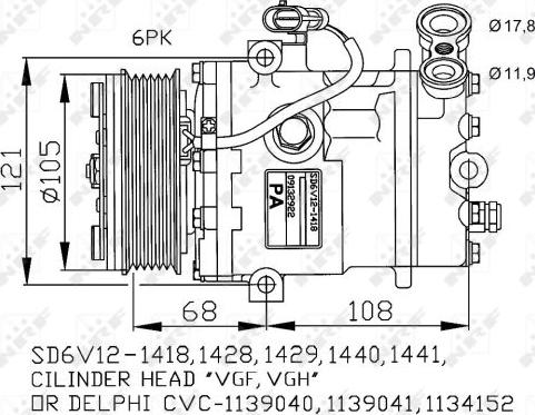 NRF 32172G - Kompressori, ilmastointilaite inparts.fi