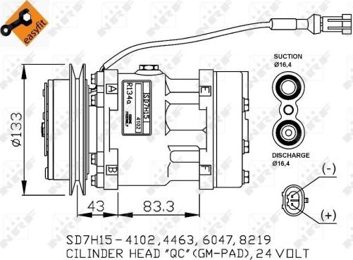 NRF 32808G - Kompressori, ilmastointilaite inparts.fi