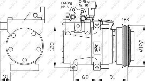 NRF  32200G - Kompressori, ilmastointilaite inparts.fi