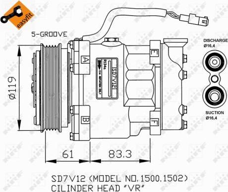 NRF 32219G - Kompressori, ilmastointilaite inparts.fi