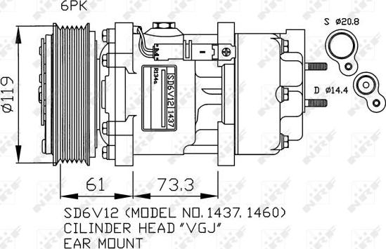 NRF 32217G - Kompressori, ilmastointilaite inparts.fi