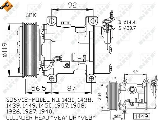 NRF 32227 - Kompressori, ilmastointilaite inparts.fi