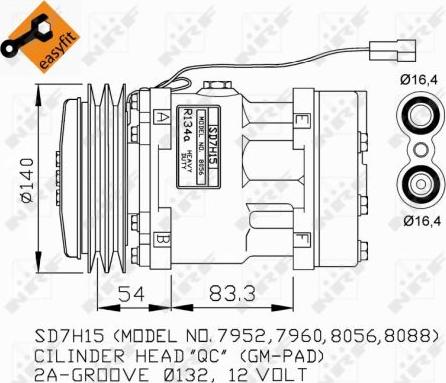 NRF 32274G - Kompressori, ilmastointilaite inparts.fi