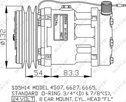 NRF 32799G - Kompressori, ilmastointilaite inparts.fi