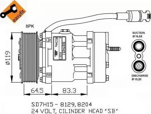 NRF 32751G - Kompressori, ilmastointilaite inparts.fi