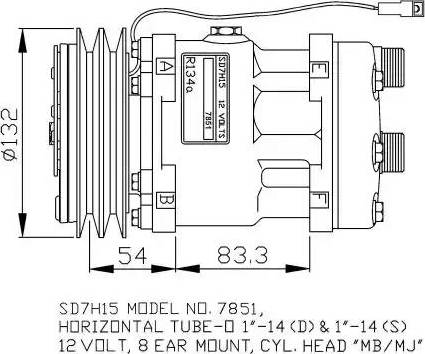 NRF 32757G - Kompressori, ilmastointilaite inparts.fi