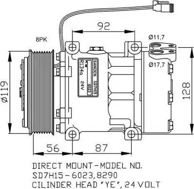 NRF 32703G - Kompressori, ilmastointilaite inparts.fi