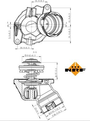 NRF 725032 - Termostaatti, jäähdytysneste inparts.fi