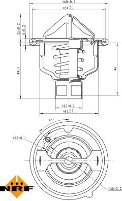 NRF 725142 - Termostaatti, jäähdytysneste inparts.fi