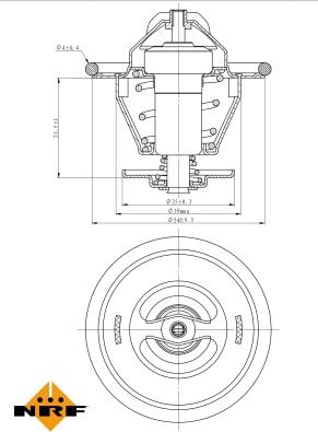 NRF 725214 - Termostaatti, jäähdytysneste inparts.fi