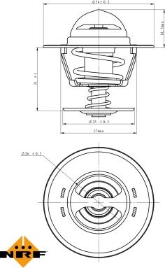 NRF 725213 - Termostaatti, jäähdytysneste inparts.fi