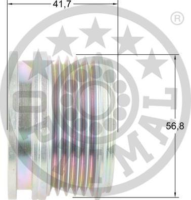 Optimal F5-1155 - Hihnapyörä, laturi inparts.fi