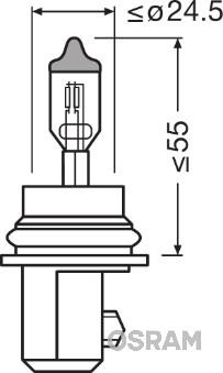 Osram 9007 - Polttimo, kaukovalo inparts.fi