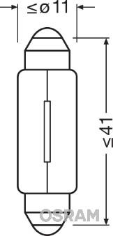 Osram 6411-2BL - Polttimo, sisävalo inparts.fi