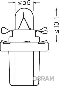 Osram 2741MF - Polttimo, mittariston valo inparts.fi