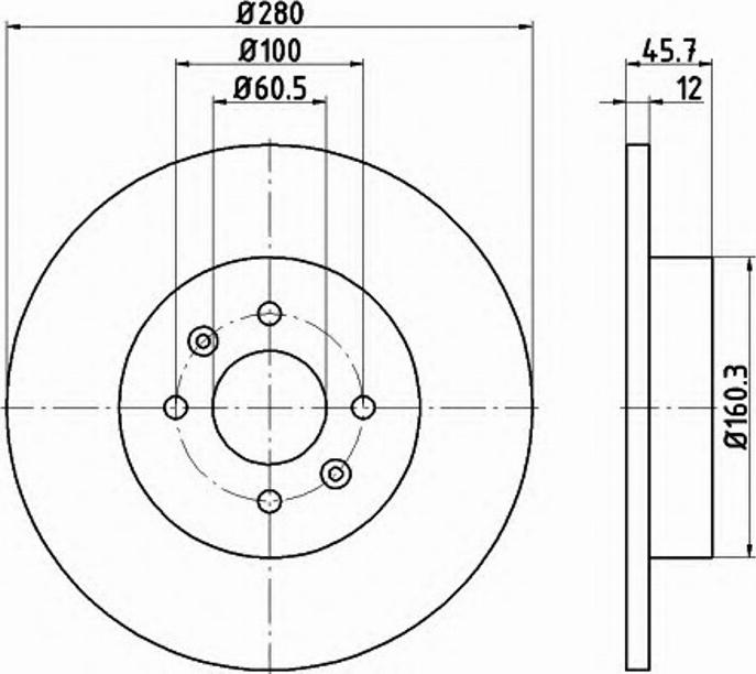 Pagid 54812PRO - Jarrulevy inparts.fi