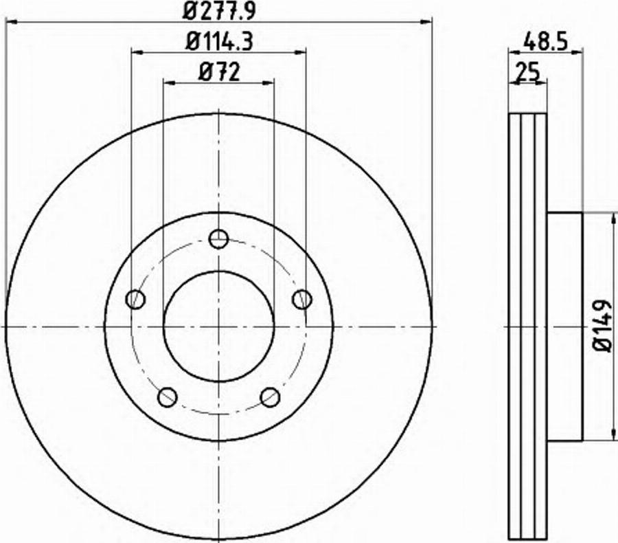 Pagid 54303PRO - Jarrulevy inparts.fi