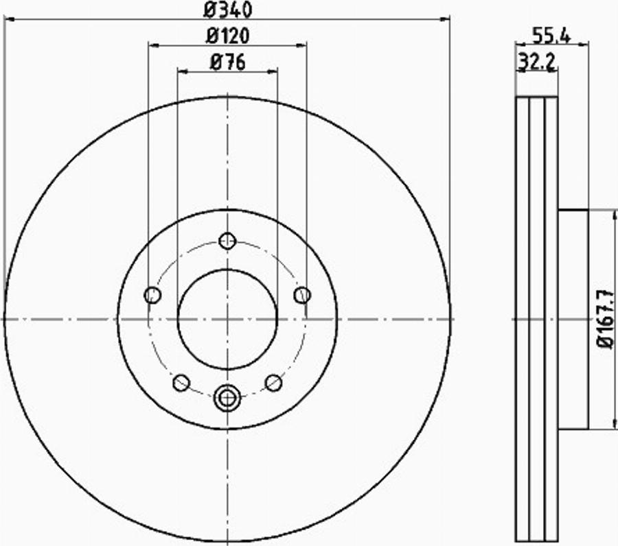 Pagid 55303PRO - Jarrulevy inparts.fi