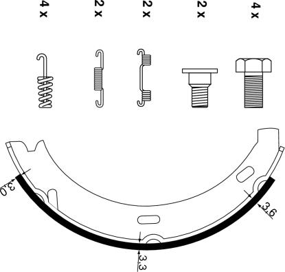 Pagid H9440 - Jarrukenkäsarja, seisontajarru inparts.fi