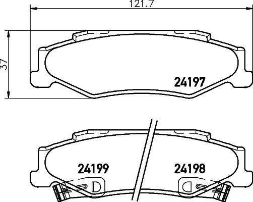 Magneti Marelli T1685MM - Jarrupala, levyjarru inparts.fi