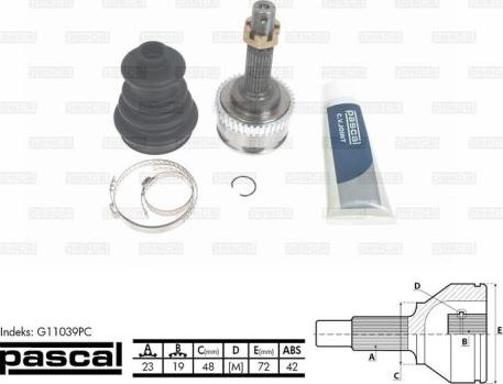 Pascal G11039PC - Nivelsarja, vetoakseli inparts.fi