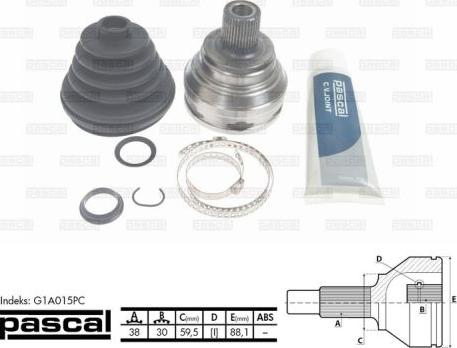 Pascal G1A015PC - Nivelsarja, vetoakseli inparts.fi