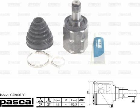 Pascal G7B001PC - Nivelsarja, vetoakseli inparts.fi