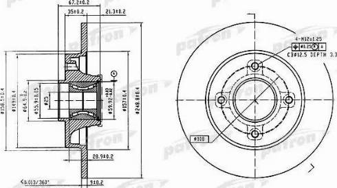 Patron PBD7011 - Jarrulevy inparts.fi