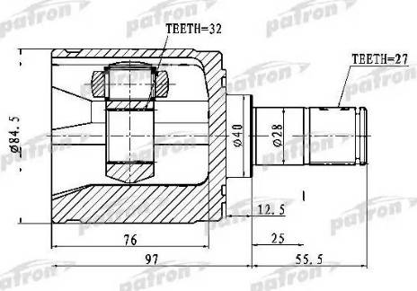 Patron PCV1022 - Nivelsarja, vetoakseli inparts.fi