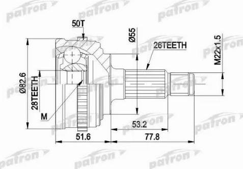 Patron PCV1301 - Nivelsarja, vetoakseli inparts.fi